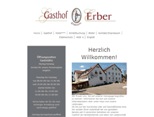 Tablet Screenshot of gasthof-erber.de